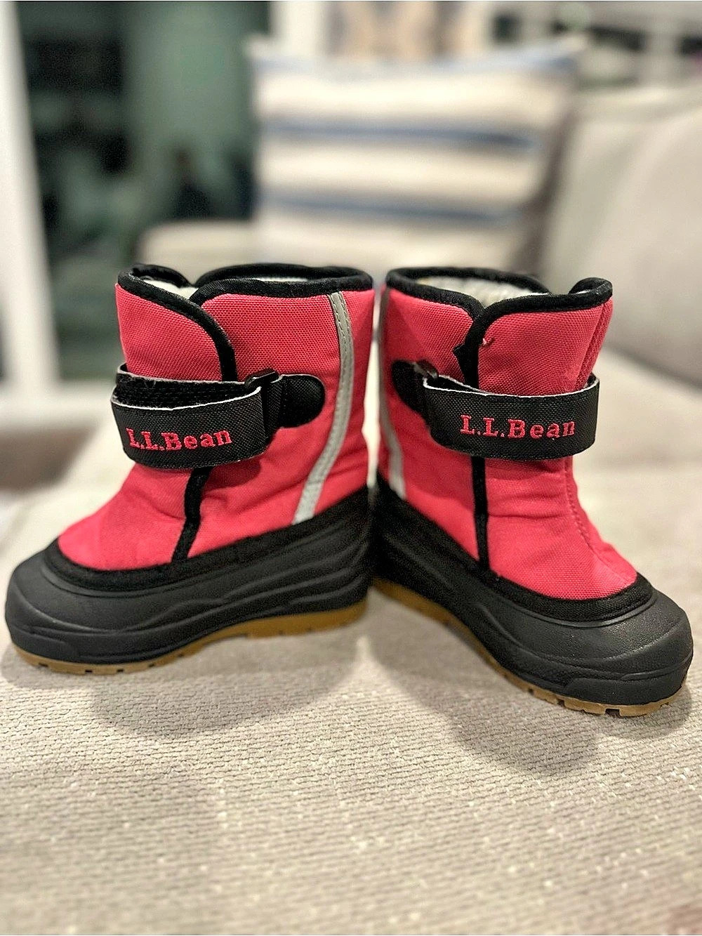 L.L.Bean Snow Boots Pink & Black 7T